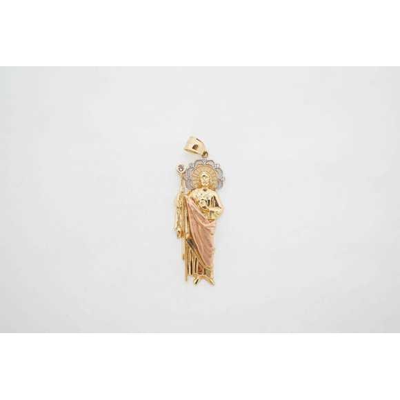 14k Multi-Tone Gold Estate Sale Jesus Charm Pendant Vintage Style 6.20g